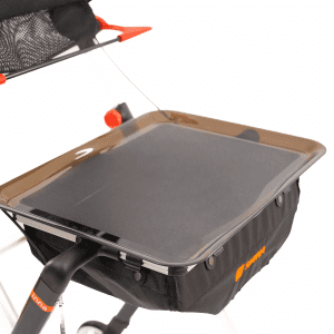 Modell Inna von SMINA, Indoor-Rollators, Vogelperspektive vom Tablett mit Anti-Rutschschicht