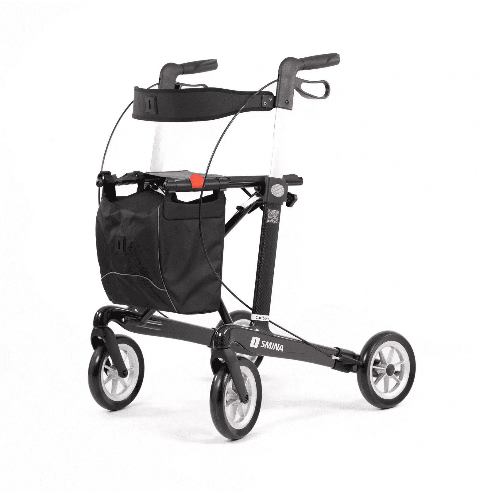 SminaCarlbonSchwarzVorne Carbon Rollator SMINA Carlbon