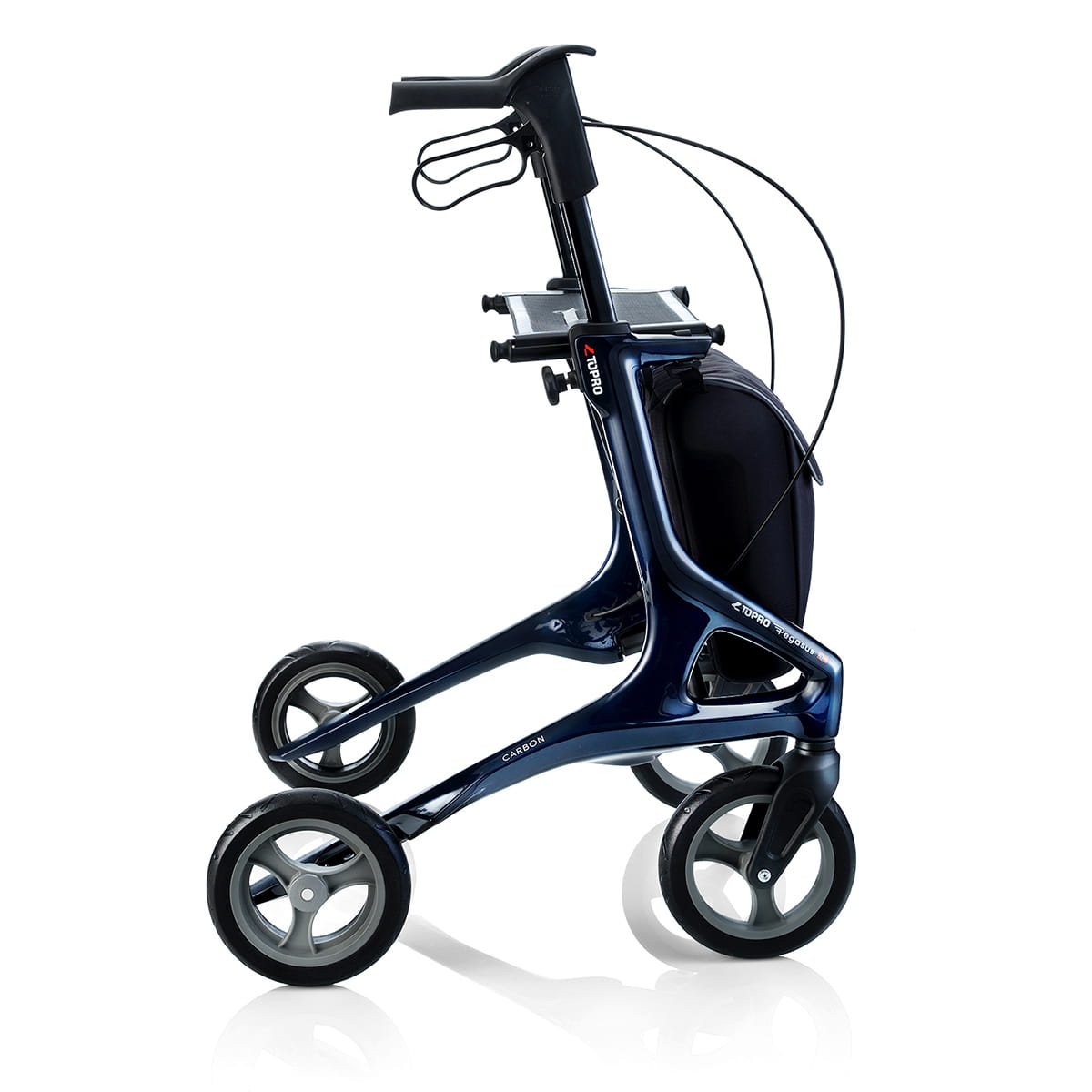 Topro-Pegasus-blau-Seitenansicht-2 Leichtgewichtrollator Carbon Topro Pegasus Vorführware