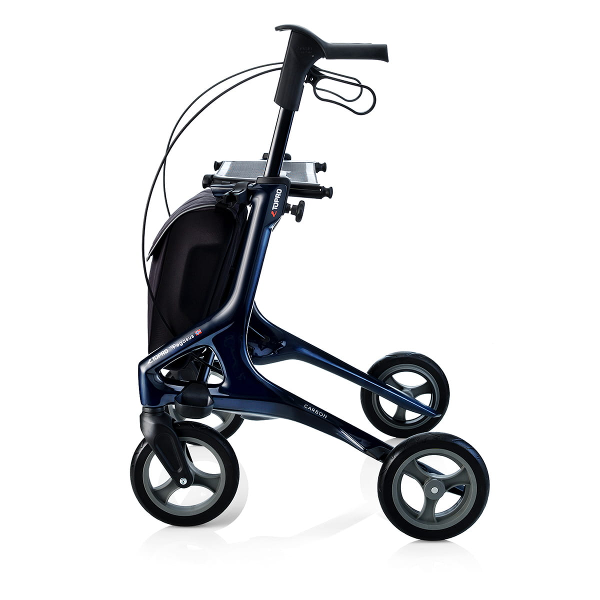 Topro-Pegasus-Seitenansicht-blau-3 Leichtgewichtrollator Carbon Topro Pegasus Vorführware