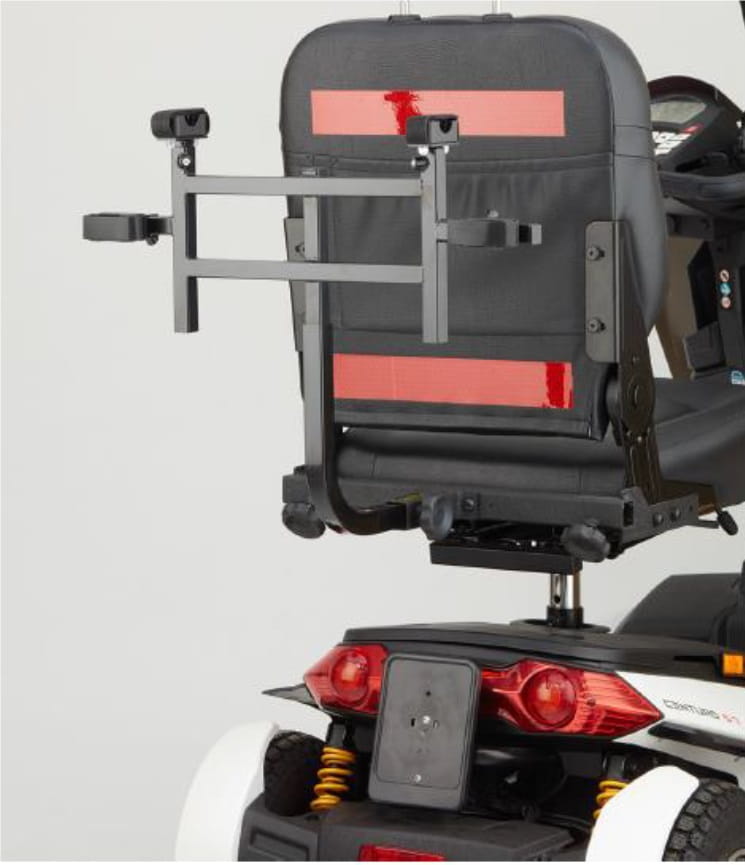 Halterung-f-r-Standardrollatoren-Bischoff-und-Bischoff-f-r-Elektromobile-Centuro Halterung für Rollatoren mit Zubehörhalter Bischoff und Bischoff für Centuro S2