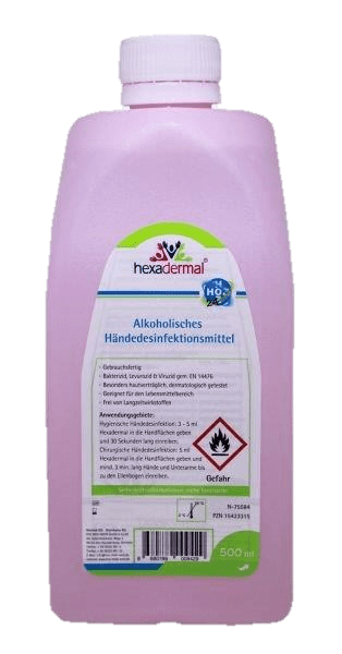 alkoholische Händedesinfektion Hexadermal 500ml (Flasche)